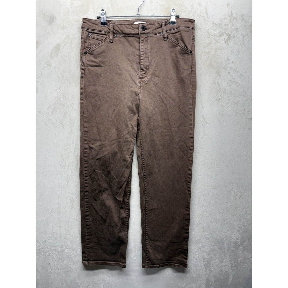 Roark HWY 395 Pants Women 31 Brown Broken Twill High Waist Stretch Jean Gorpcore